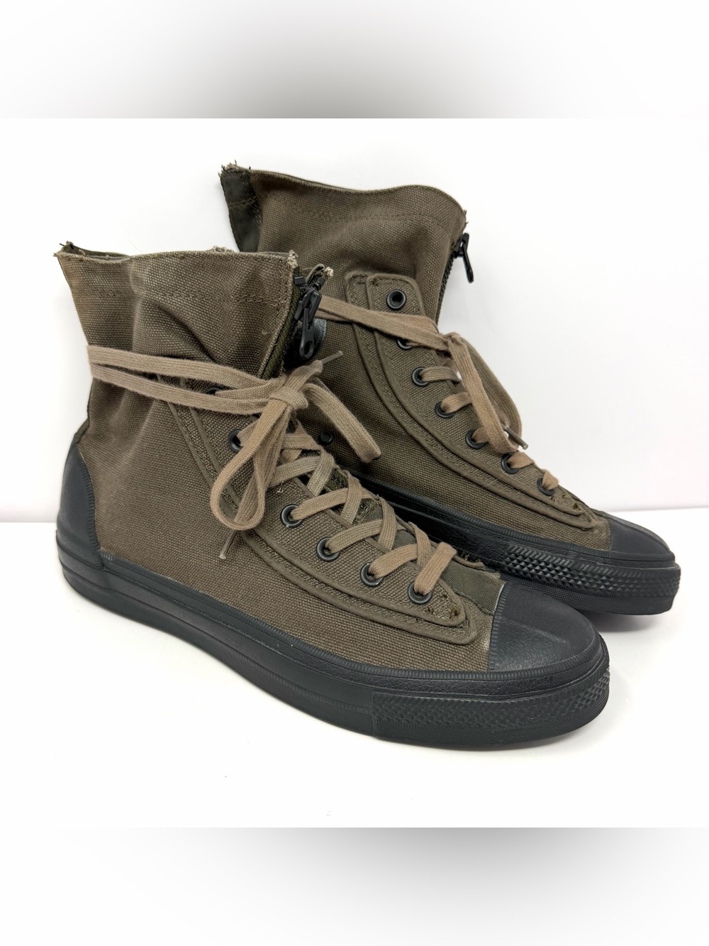 Converse Men’s All Star Chuck Taylor Hi Top Combat Boot 10 Olive Canvas Sneaker